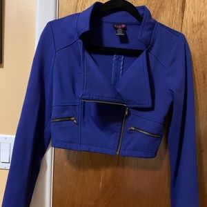 Blue cropped blazer